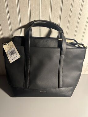 RADLEY LONDON Black Leather Structured Work Tote
